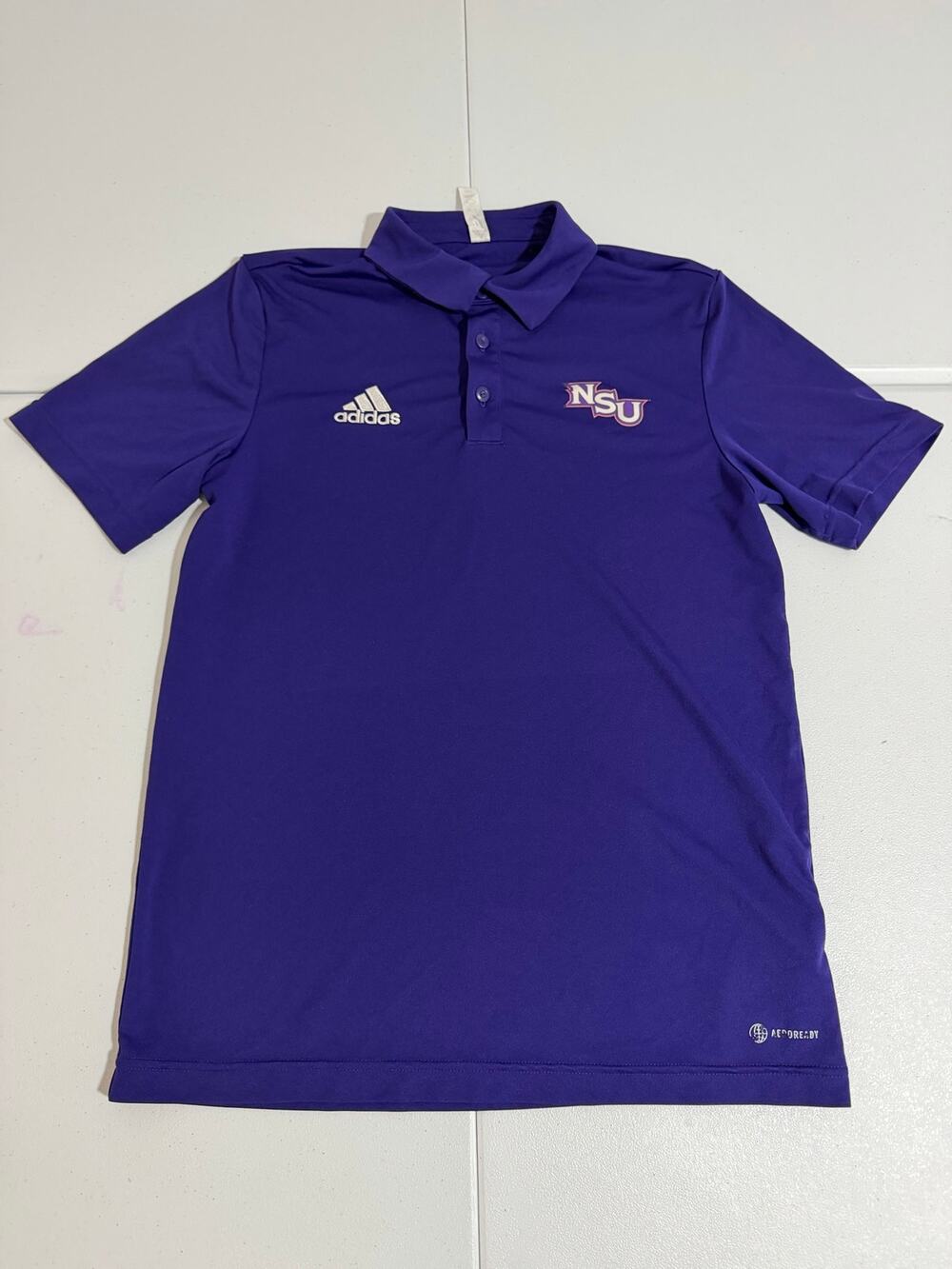 Adidas NSU Northwestern State Polo Men's Small Purple NOS AeroReady Golf